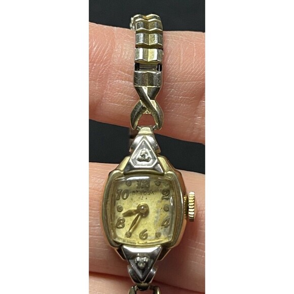 BULOVA Ladies 23 Jewel Watch 10K RG w/10KGF Bracelet Parts/Repair Vintage main image 7